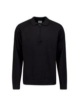 Half-zip polo jumper | Black