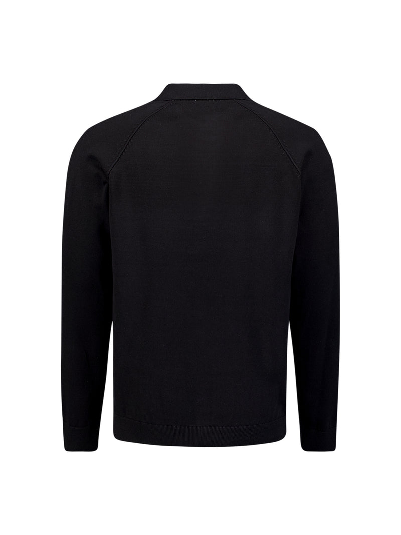 Half-zip polo jumper | Black