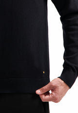 Half-zip polo jumper | Black