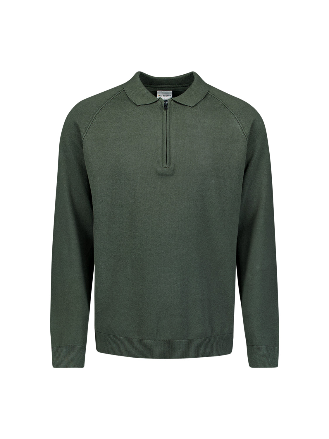 Half-zip polo jumper | Dark Green