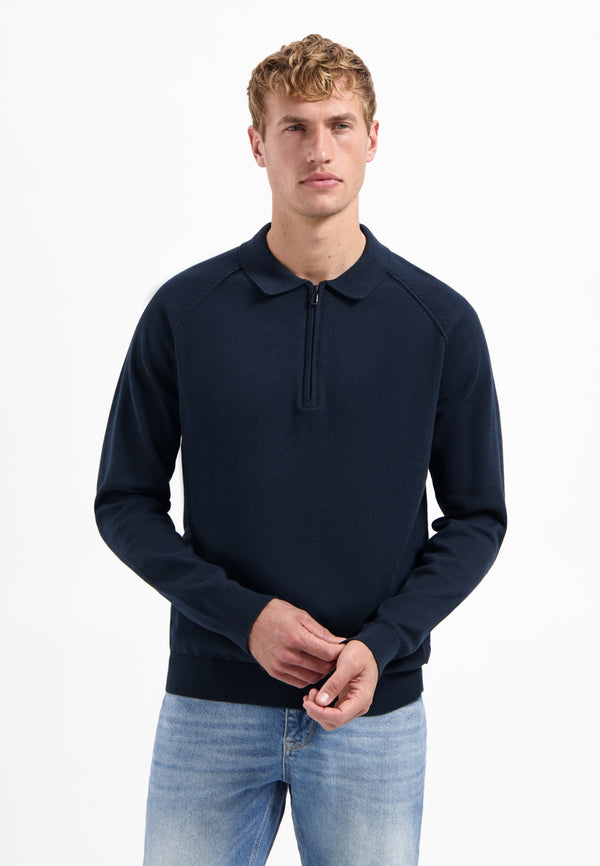 Half-zip polo jumper | Night