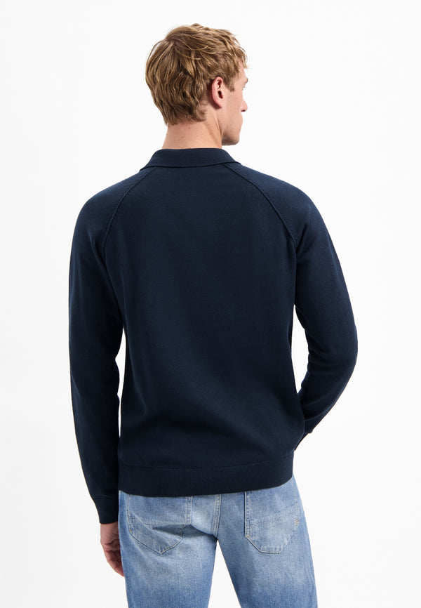 Half-zip polo jumper | Night