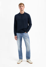 Half-zip polo jumper | Night