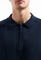 Half-zip polo jumper | Night