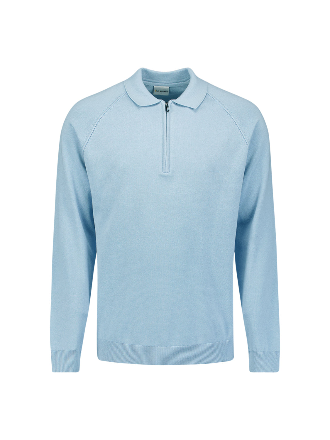 Half-zip polo jumper | Dusty Blue