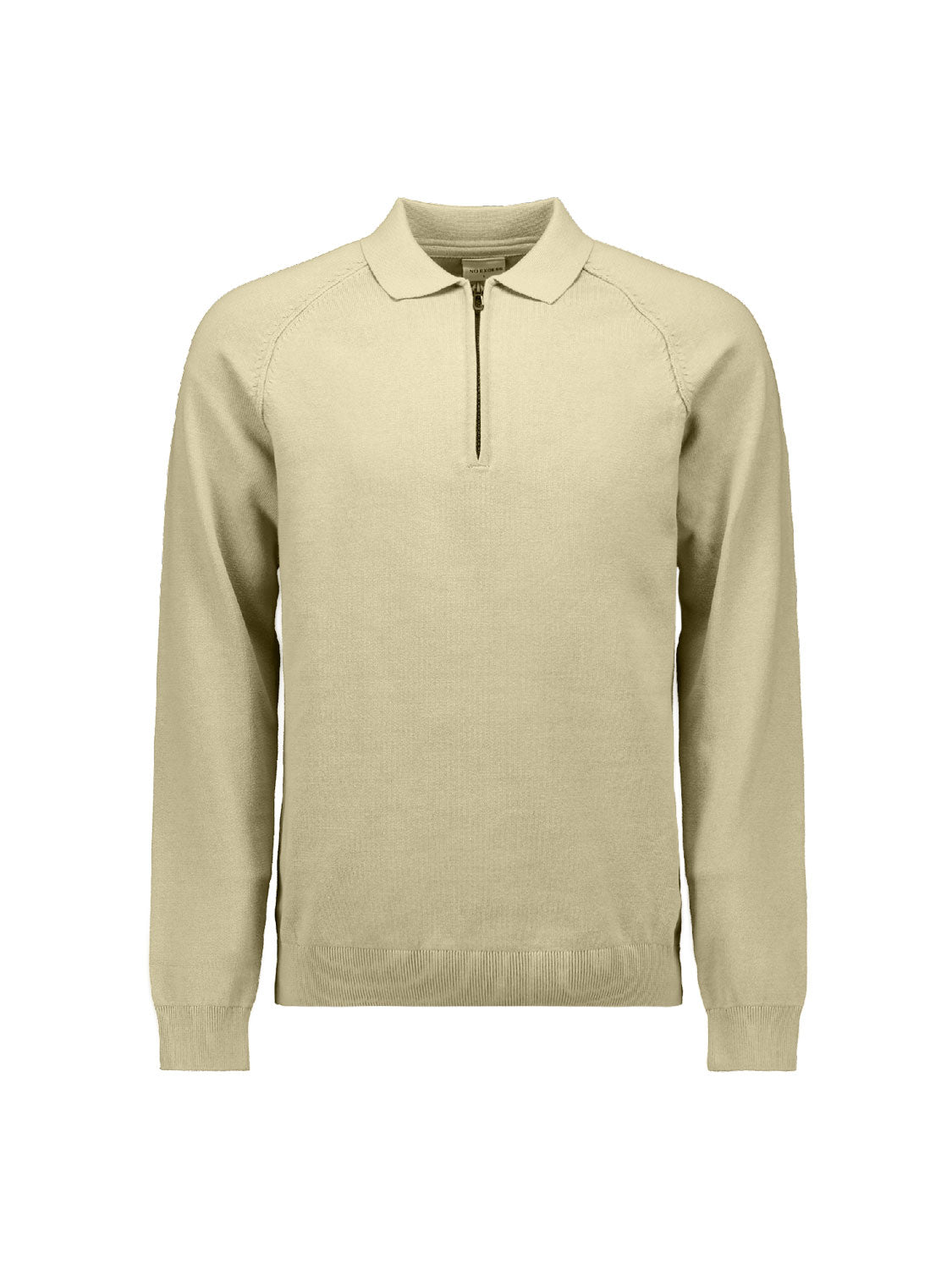 Half-zip polo jumper | Light Moss