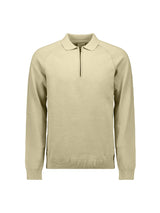 Half-zip polo jumper | Light Moss