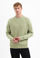 Waffle jumper | Light Moss