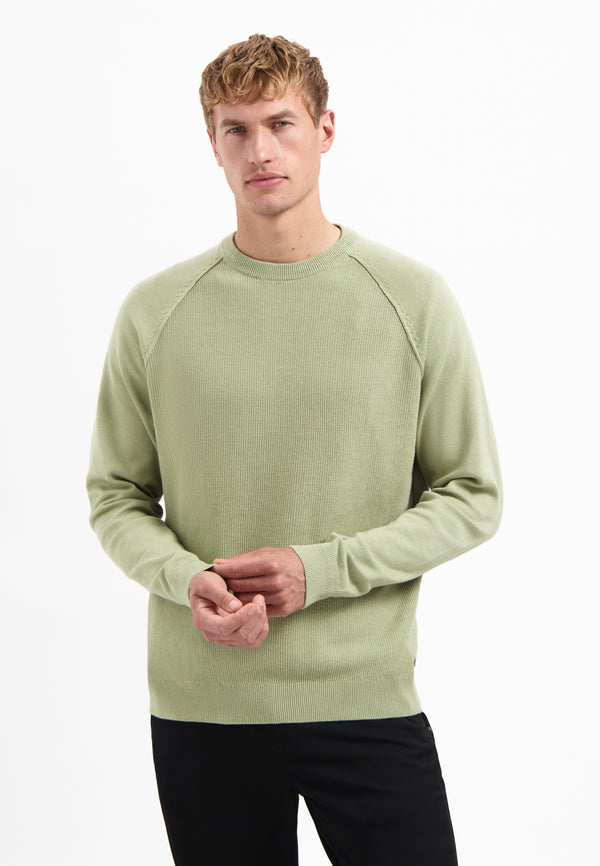Waffle jumper | Light Moss