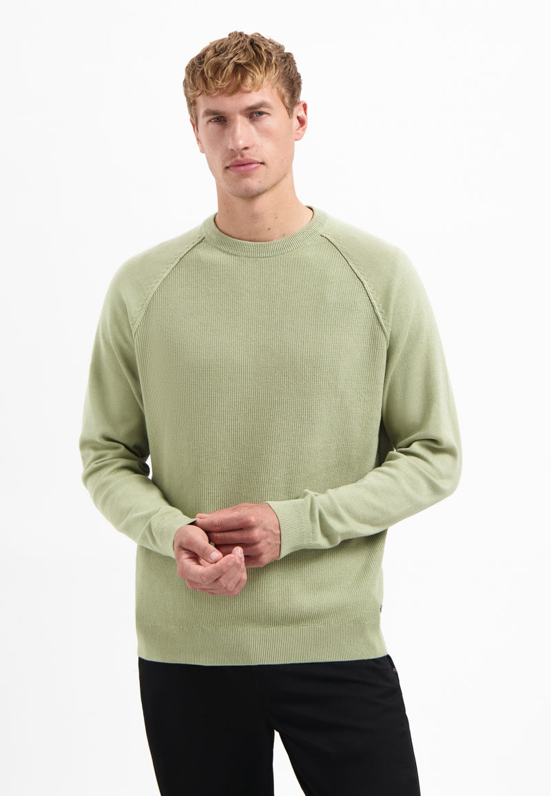 Waffle jumper | Light Moss