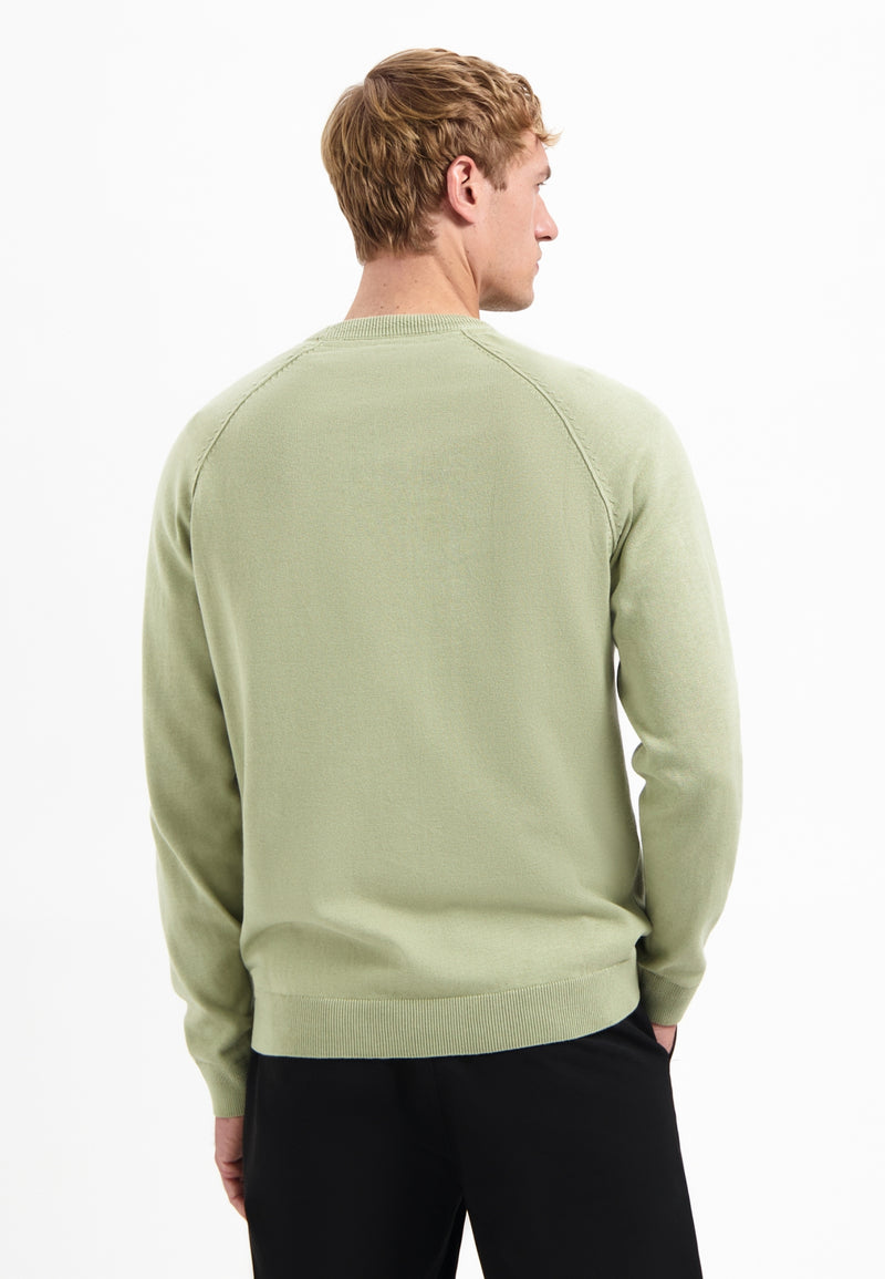 Waffle jumper | Light Moss