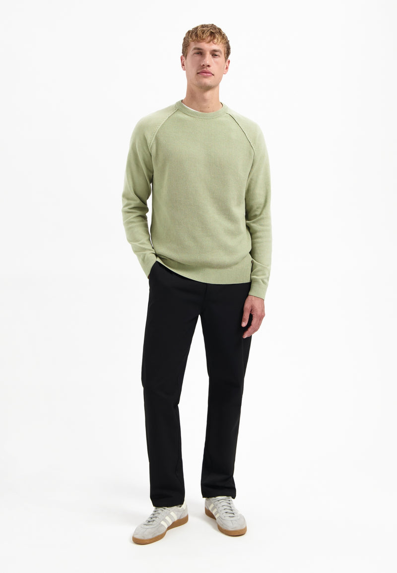 Waffle jumper | Light Moss