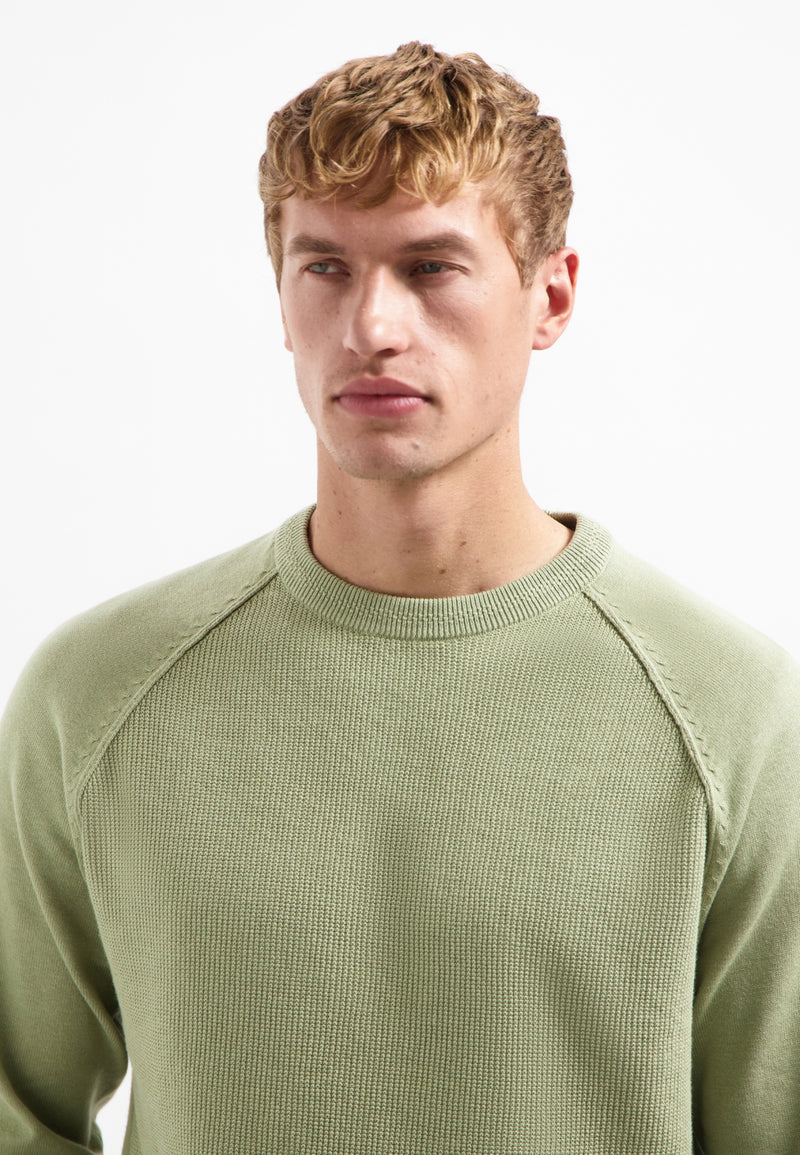 Waffle jumper | Light Moss