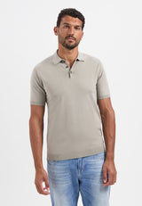 Knitted polo | Clay