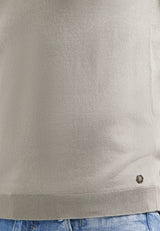 Knitted polo | Clay