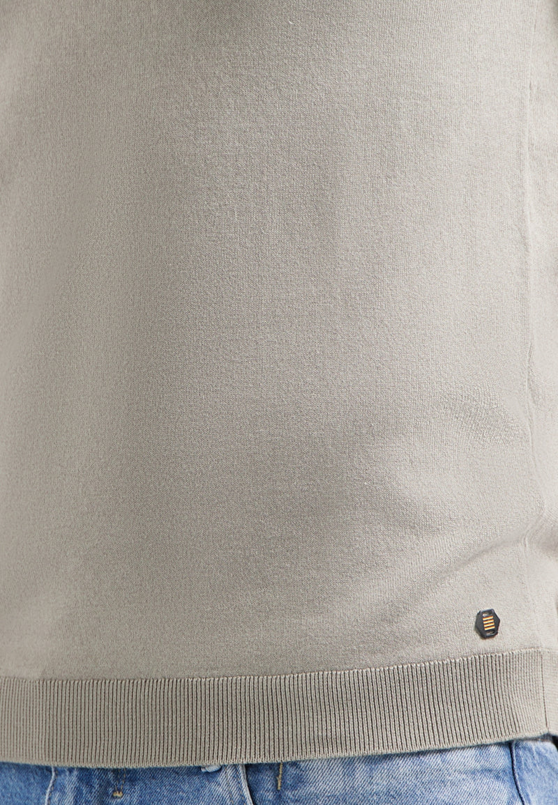 Knitted polo | Clay
