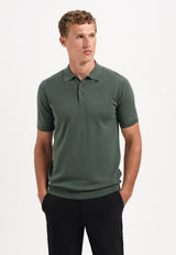 Knitted polo | Dark Green