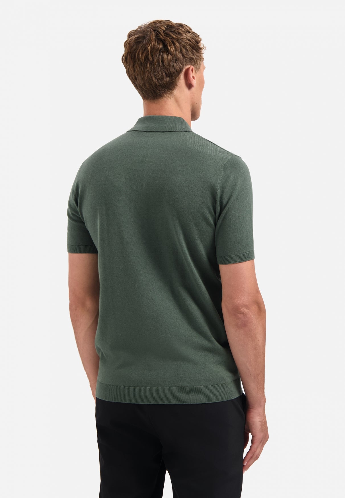 Knitted polo | Dark Green
