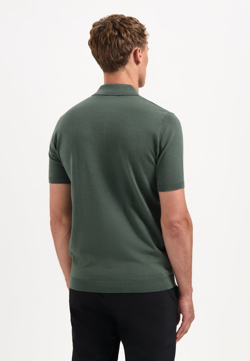 Knitted polo | Dark Green