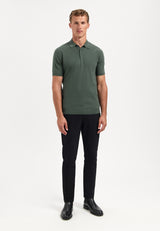 Knitted polo | Dark Green