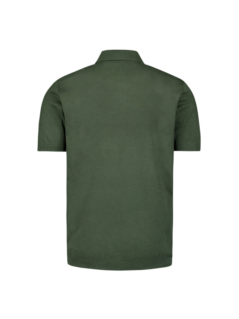 Knitted polo | Dark Green