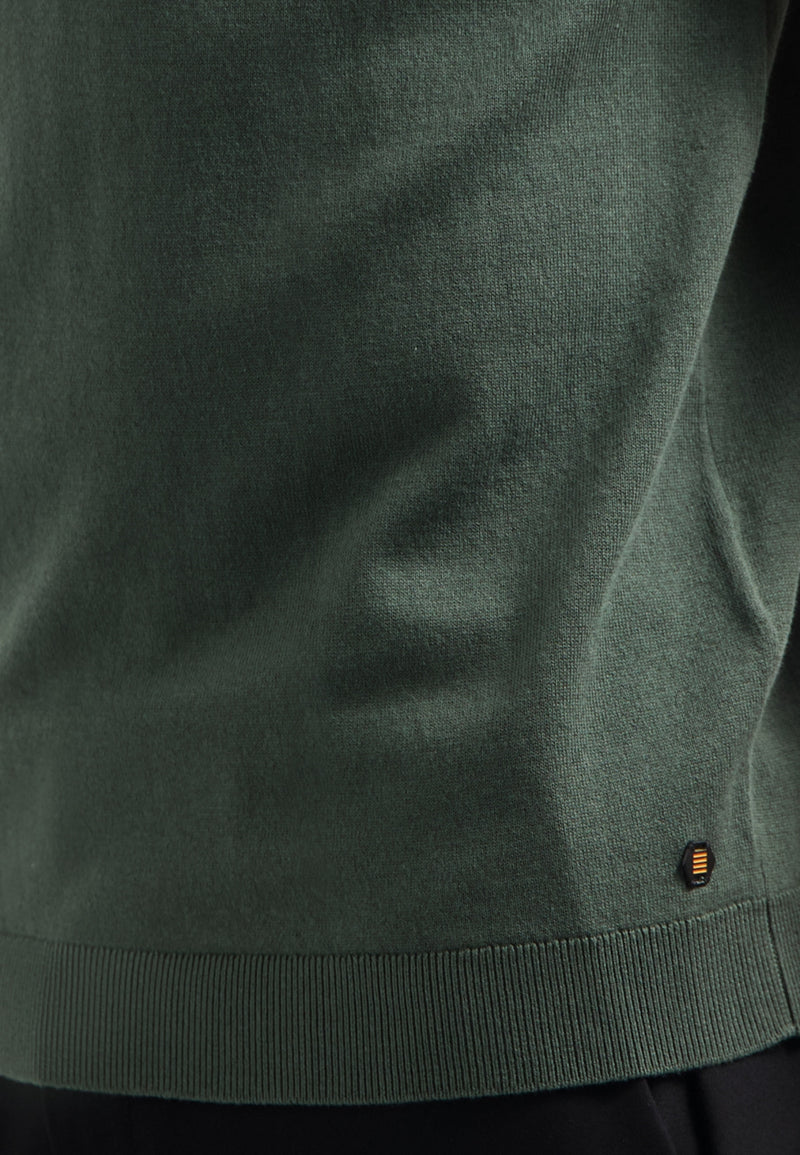 Knitted polo | Dark Green