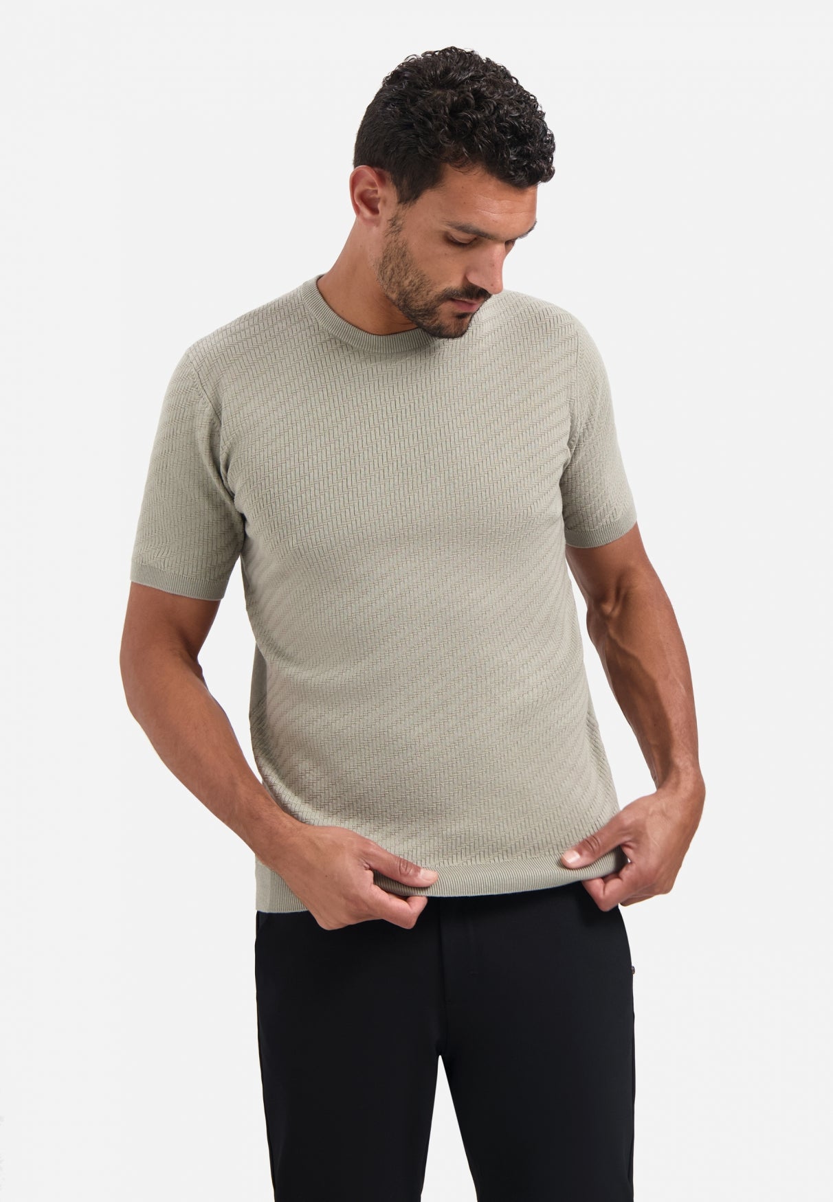 Knitted T-shirt | Clay