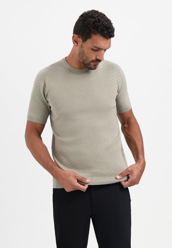 Knitted T-shirt | Clay