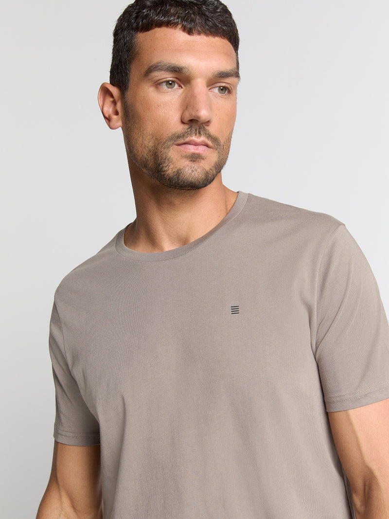 Crewneck T-shirt | Clay