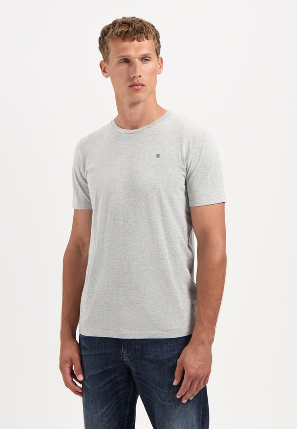 Crewneck T-shirt | Grey Melange