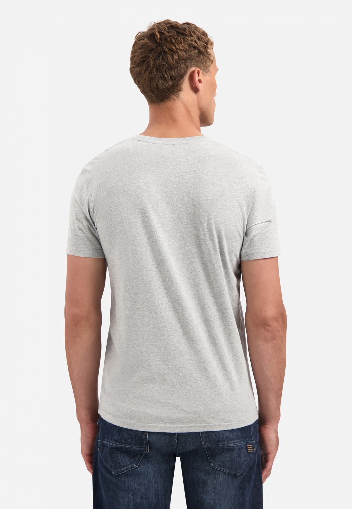 Crewneck T-shirt | Grey Melange