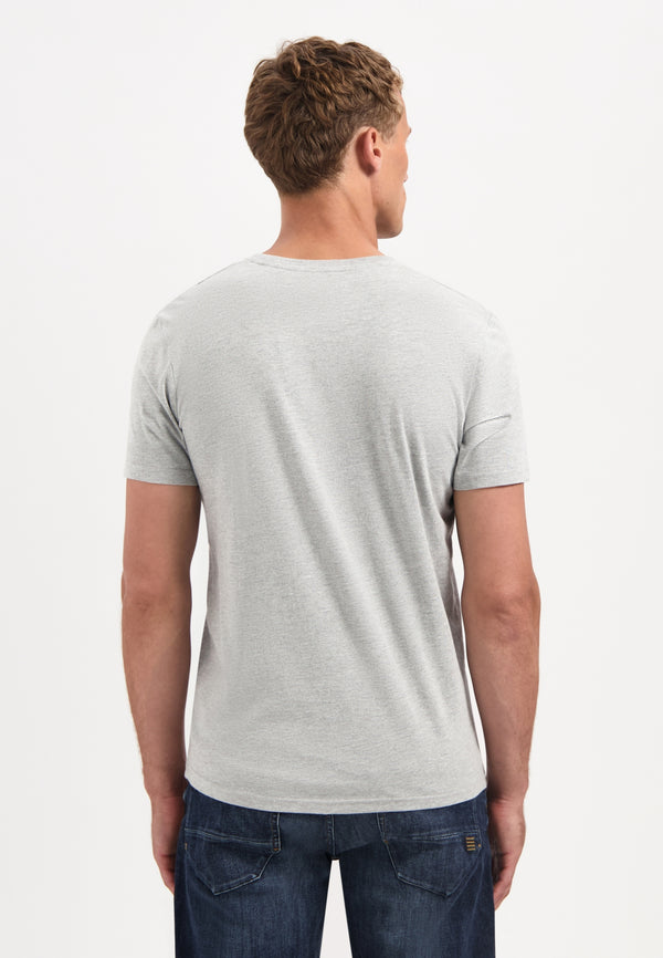 Crewneck T-shirt | Grey Melange