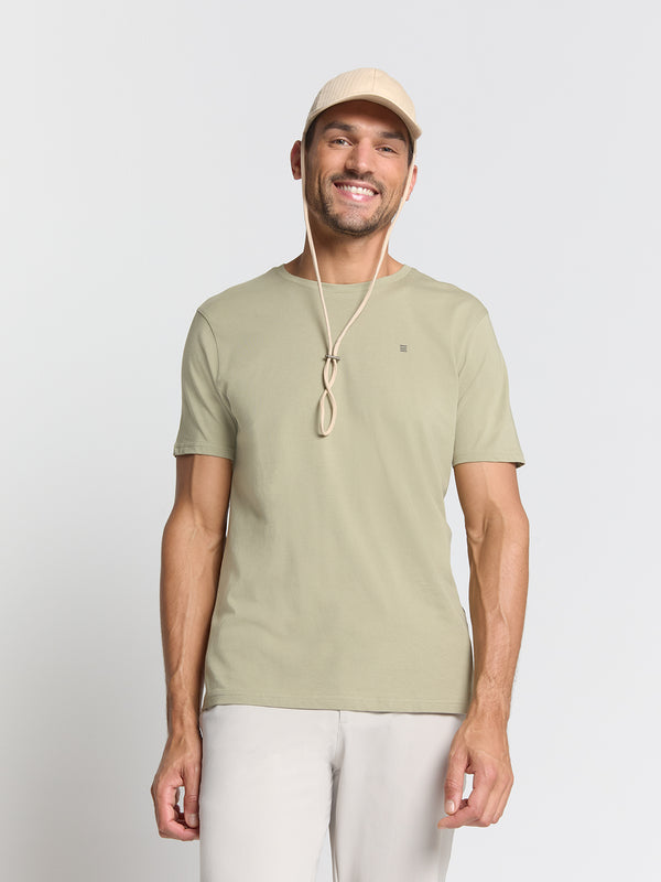 Crewneck T-shirt | Light Moss