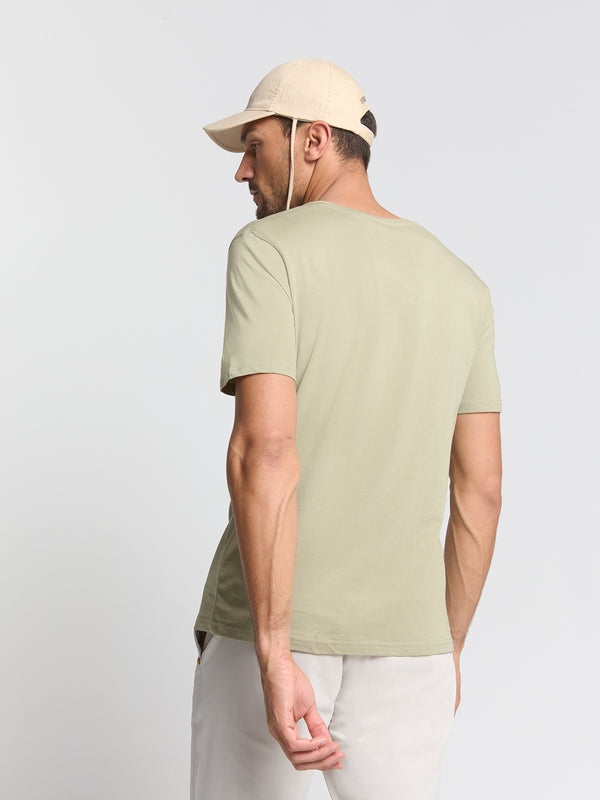 Crewneck T-shirt | Light Moss