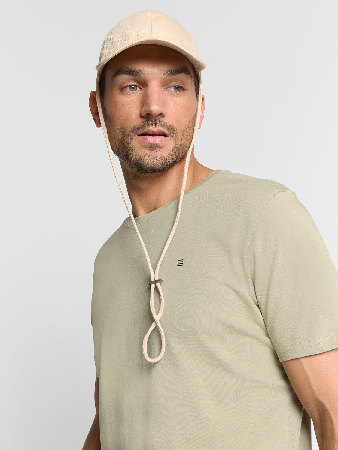 Crewneck T-shirt | Light Moss
