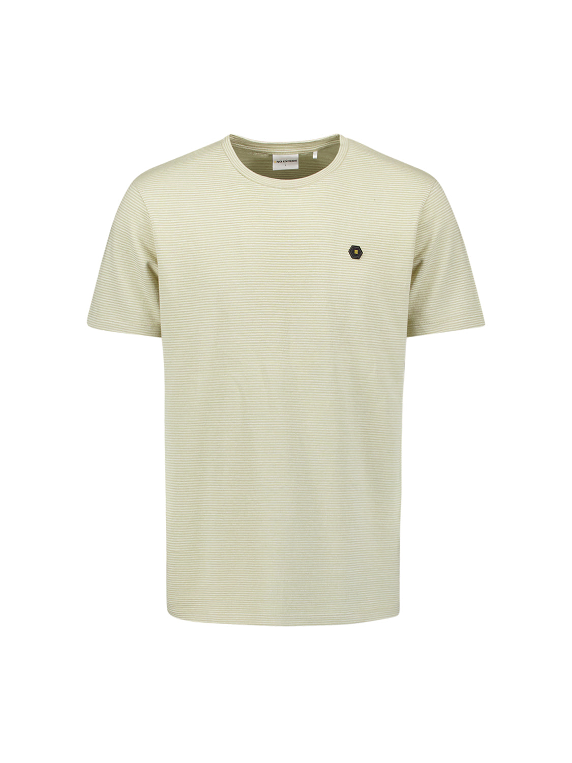 Striped melange T-shirt | Light Moss