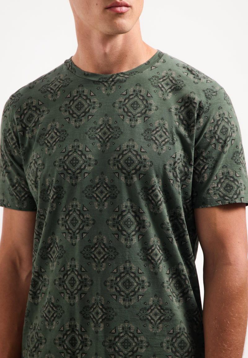 Printed T-shirt | Dark Green