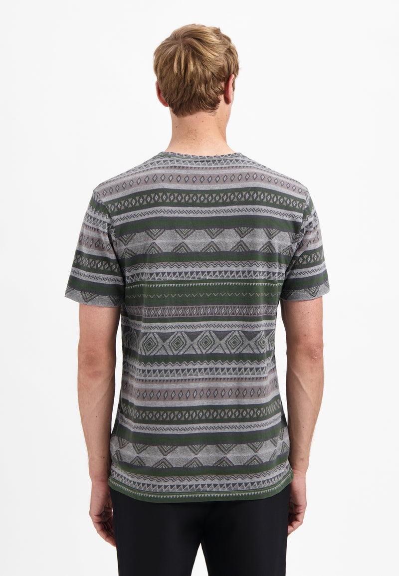 Jacquard T-shirt | Grey Melange