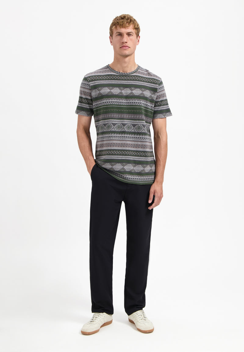 Jacquard T-shirt | Grey Melange