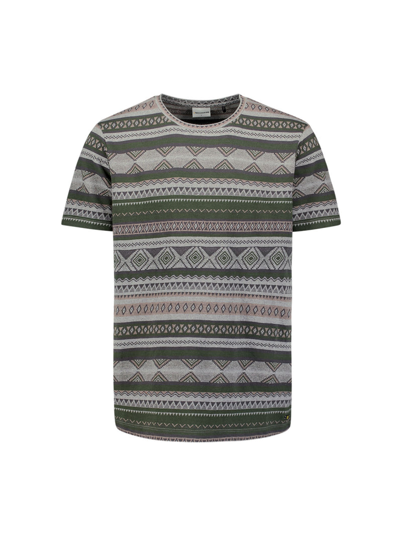 Jacquard T-shirt | Grey Melange