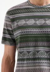 Jacquard T-shirt | Grey Melange