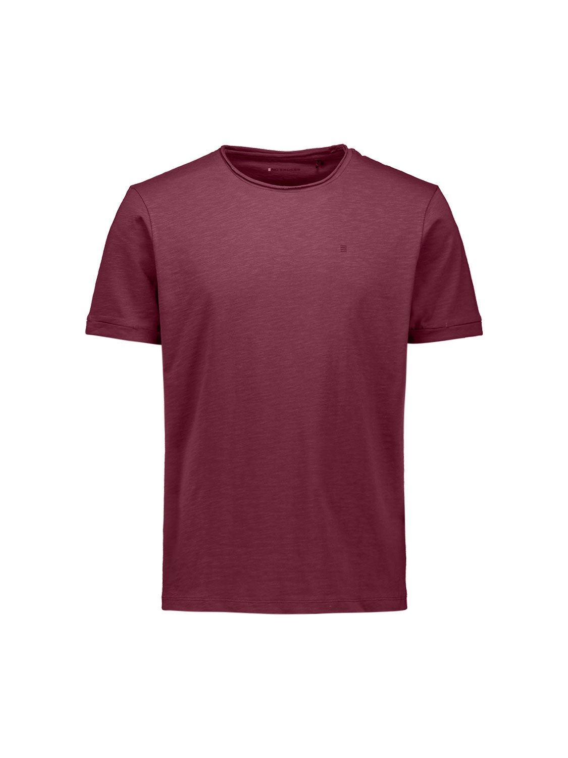 Slub crew neck T-shirt | Dark Wine