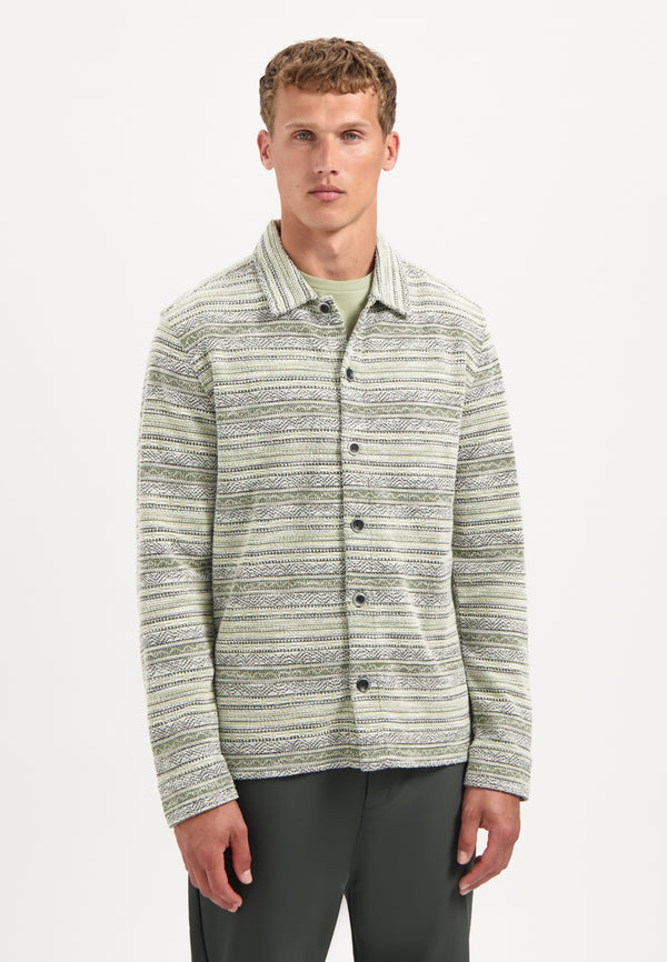 Knitted overshirt | Dark Green