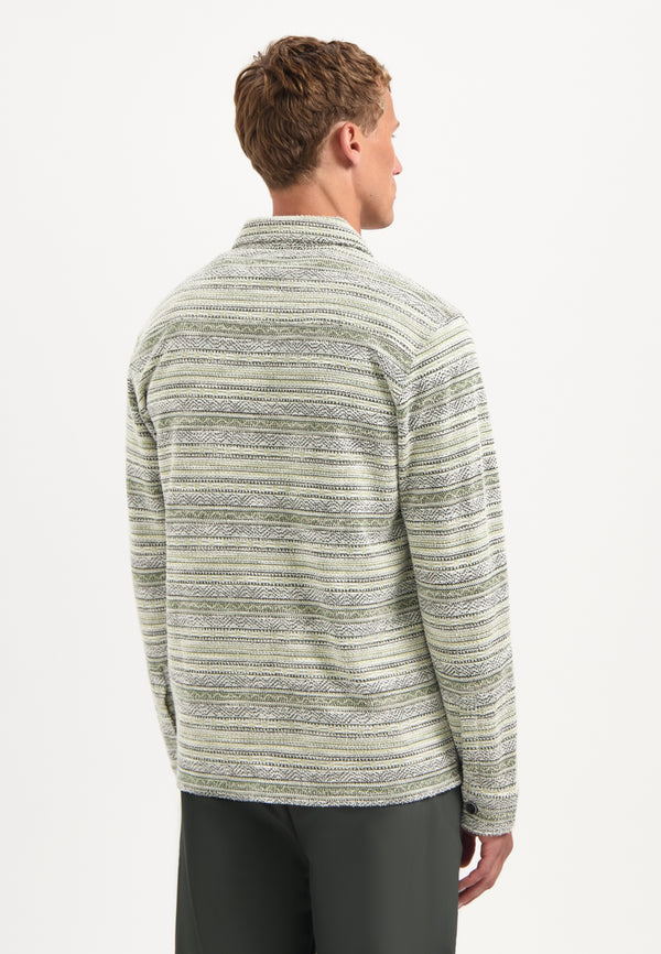 Knitted overshirt | Dark Green