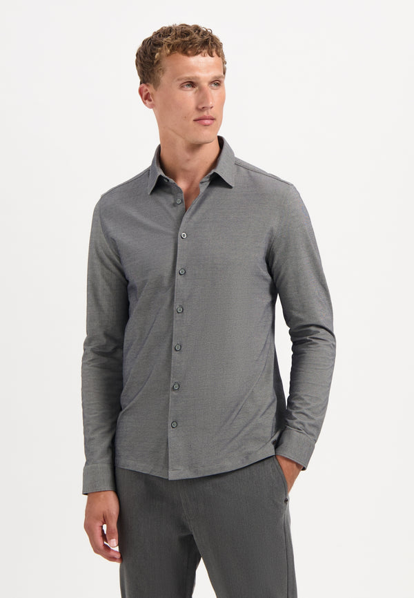 Melange jersey shirt | Dark Grey