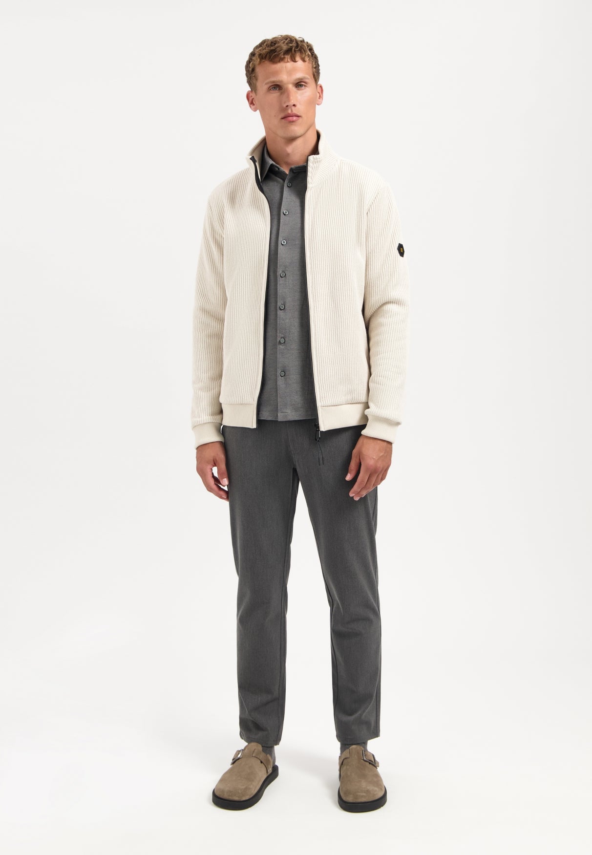 Melange jersey shirt | Dark Grey