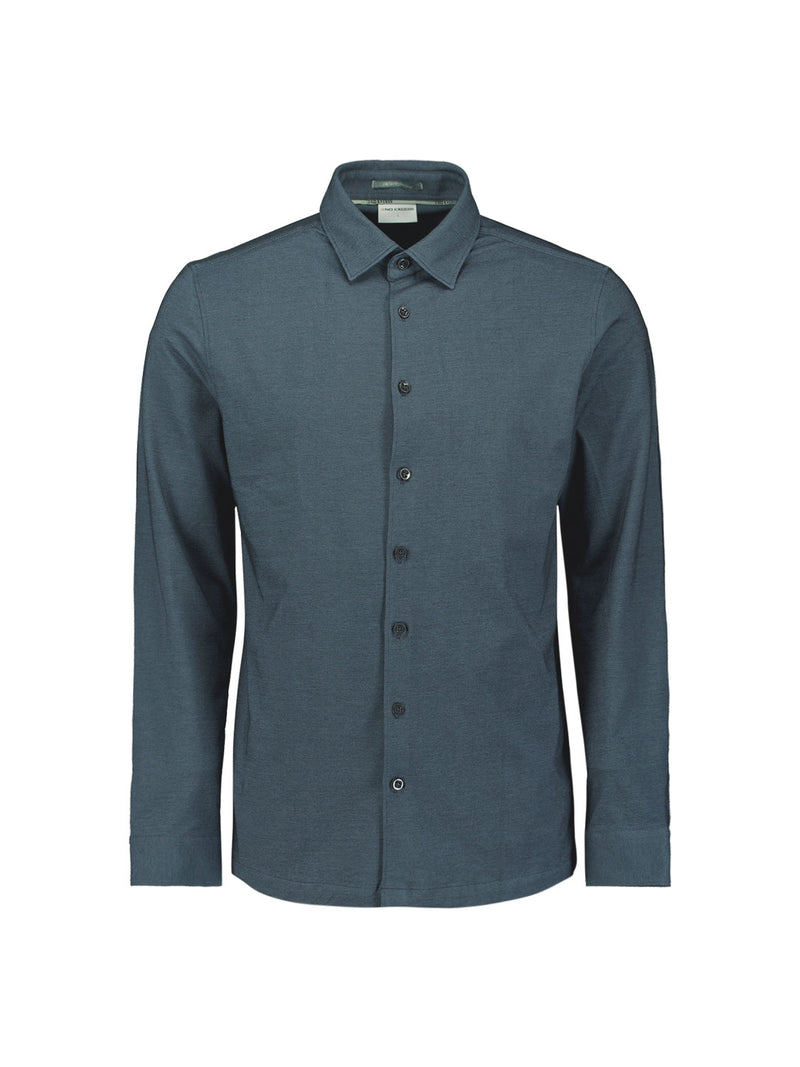 Melange jersey shirt | Washed Blue
