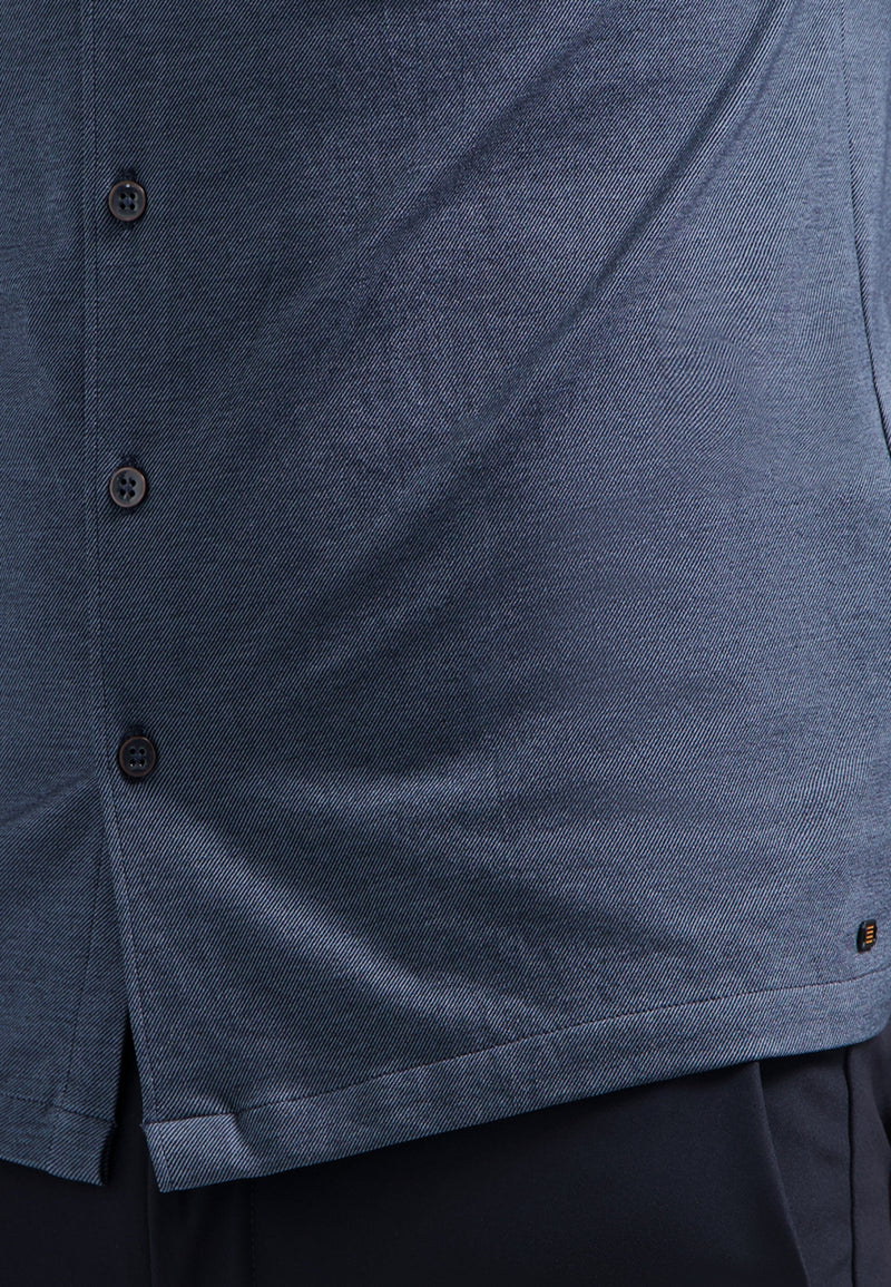 Melange jersey shirt | Washed Blue