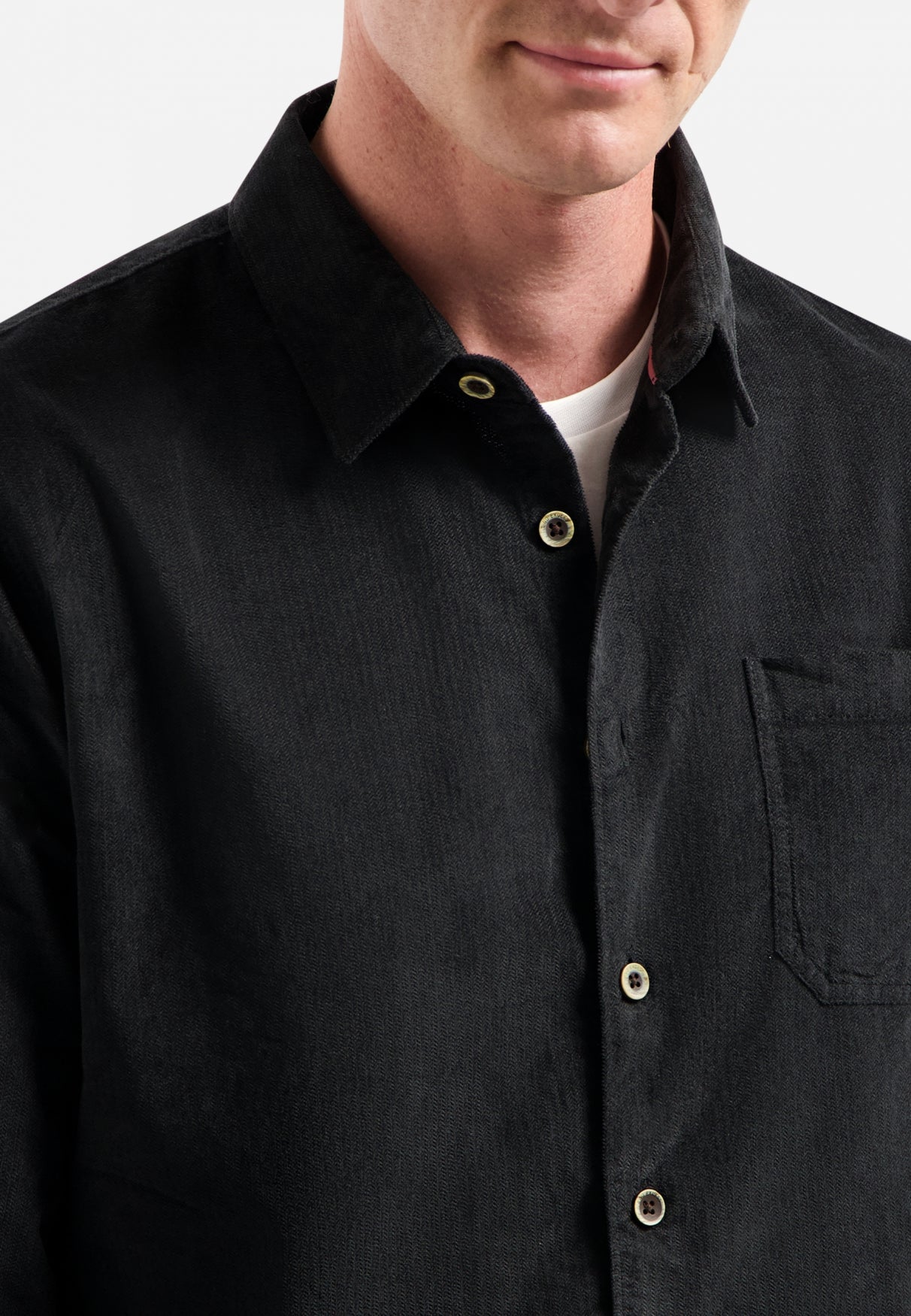Corduroy shirt | Black