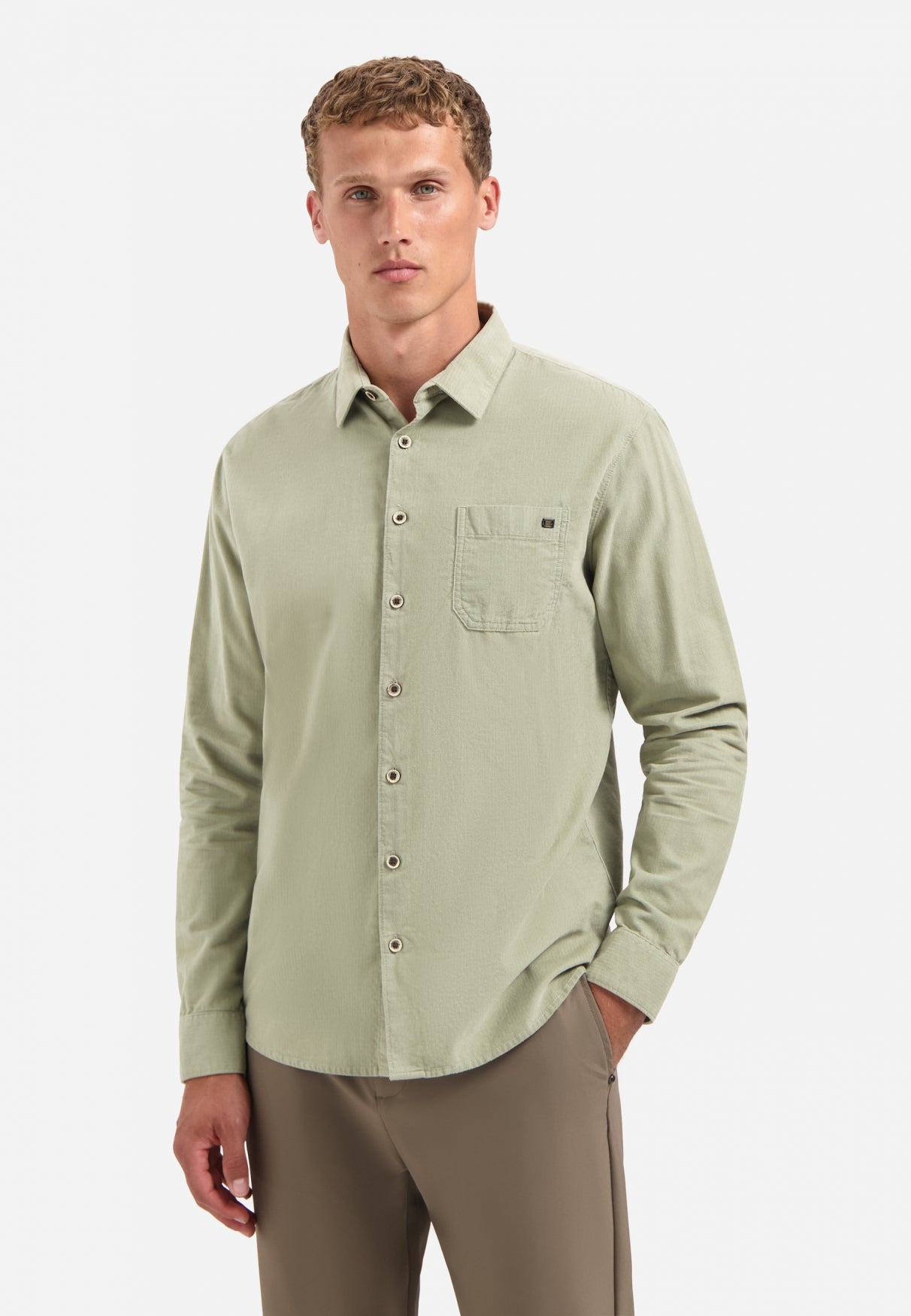 Corduroy shirt | Light Moss